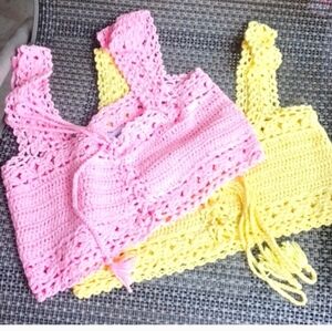 SOLD!!!!!          rochet,tank style,, pink or yellow, Sz.Swhere with tank or t.